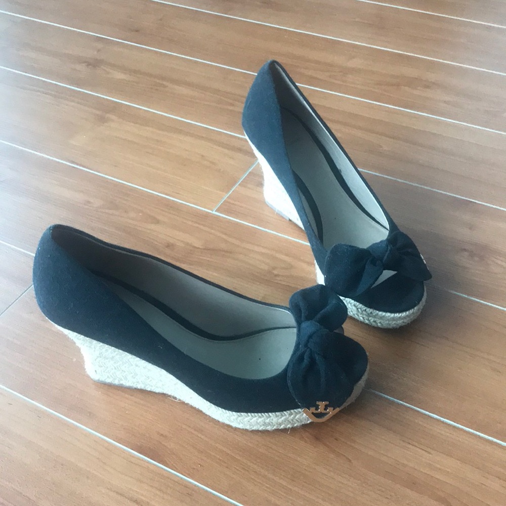 Tory Burch espadrille wedges worn just a few times!